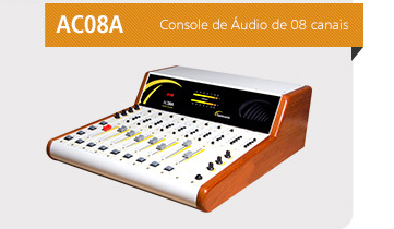 AC08A - Console de Áudio de 08 canais